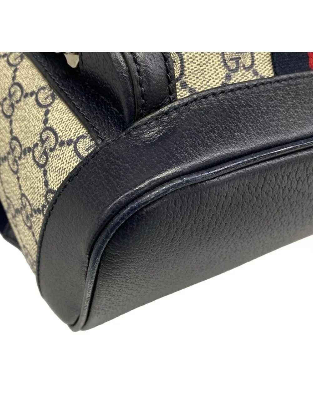 Gucci Backpack Ophidia Ivory Navy Red Leather